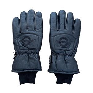 New Goode Black Leather Men's Gloves XL Ski Snow Winter Fleece Lined Mittens XL